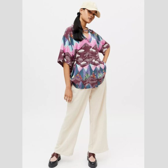 Urban Outfitters Kimchi Blue Ashton Patchwork Souvenir Shirt - Picture 4 of 4